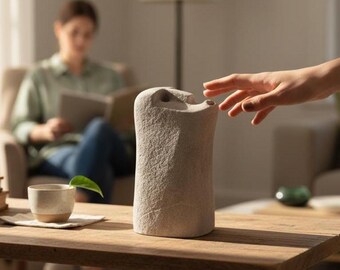 Primitieve standbeeldsteen, Tiki Rock-standbeeld, uniek standbeeld, cadeau voor kind, cadeau voor vader, woondecoratie, verjaardagscadeau, zen-boeddha