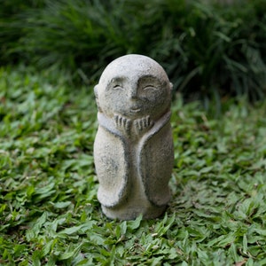 Jizo Buddha Stone Standing 8 Inch / 20 cm, Jizo Buddha Sculpture, Garden Decor, Room Decor, House Decor, Birthday Gift