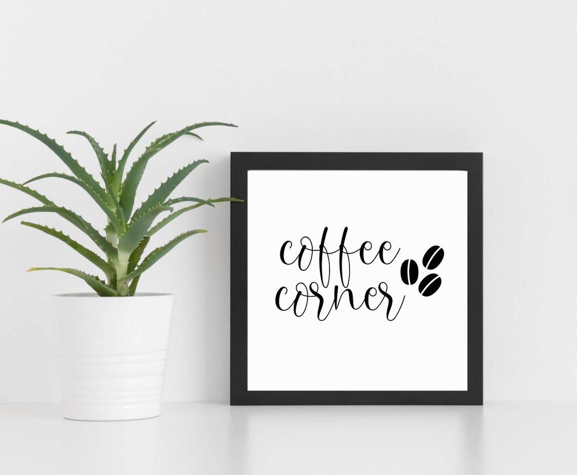 Coffee Corner Printable Wall Art. Minimalist Kitchen Wall Etsy