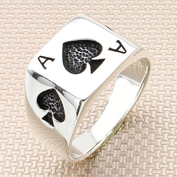 Spade Ring 925k Ring Handmade 925k Sterling Silver Men Etsy