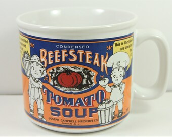 Vintage 1999 Campbell Soup Mug Bowl | Condensed Beefsteak Tomato Soup