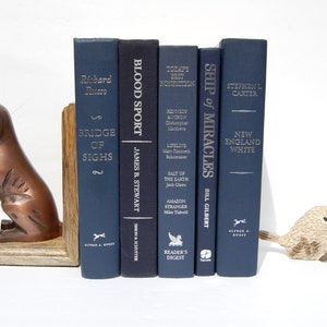 Decorative books | Navy | Light Blue | Royal Blue | Bookshelf Book Shelf Decor | Book Bundle | Bulk Books