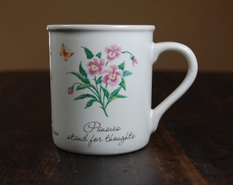 Vintage 1985 Hallmark Mug | Flowers | Mug Mates | Made in Japan