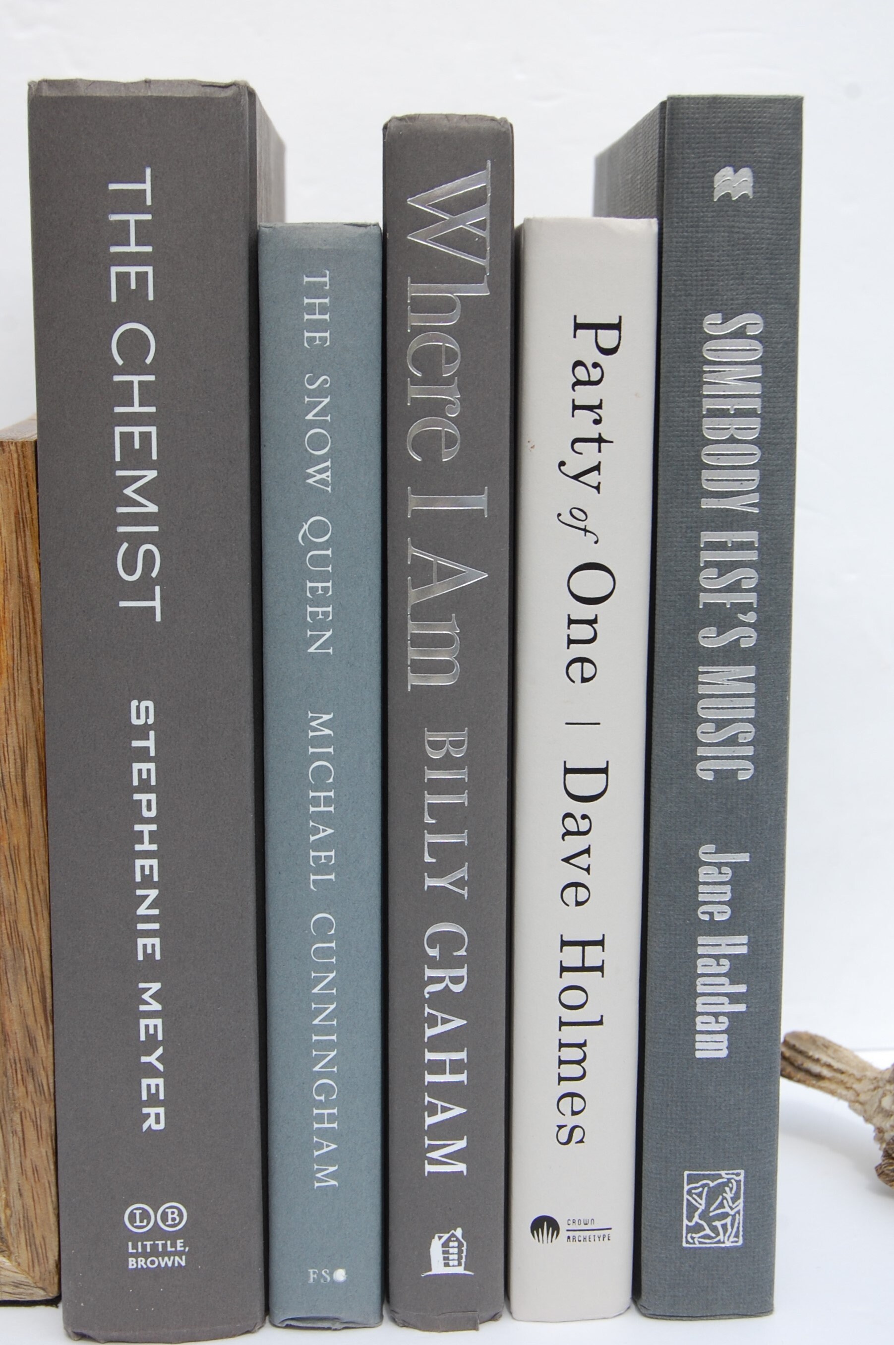 Decorative books Gray White Grey Off White Spines Etsy