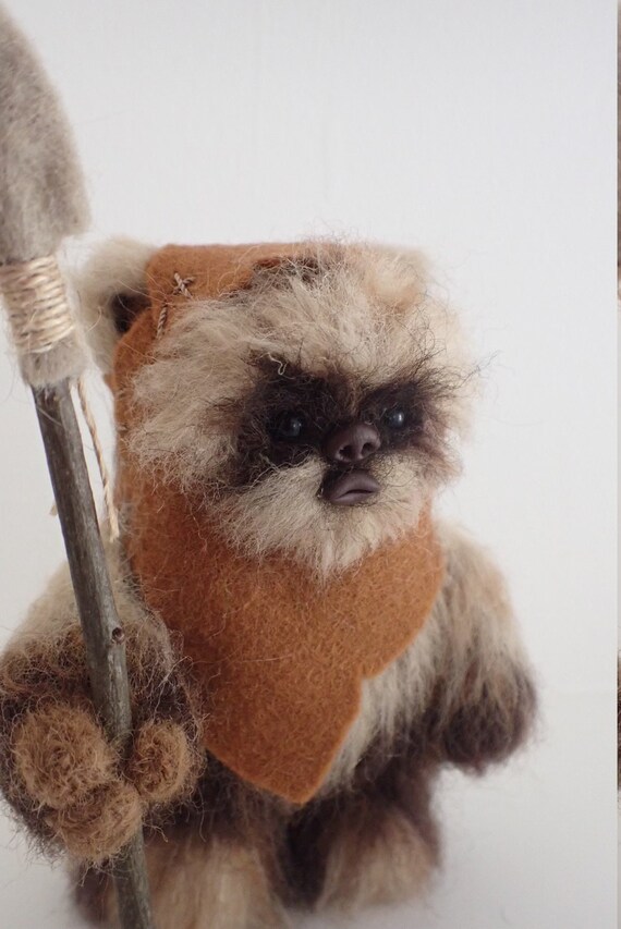 Wicket Felted Ewok Needle Felt Art Etsy