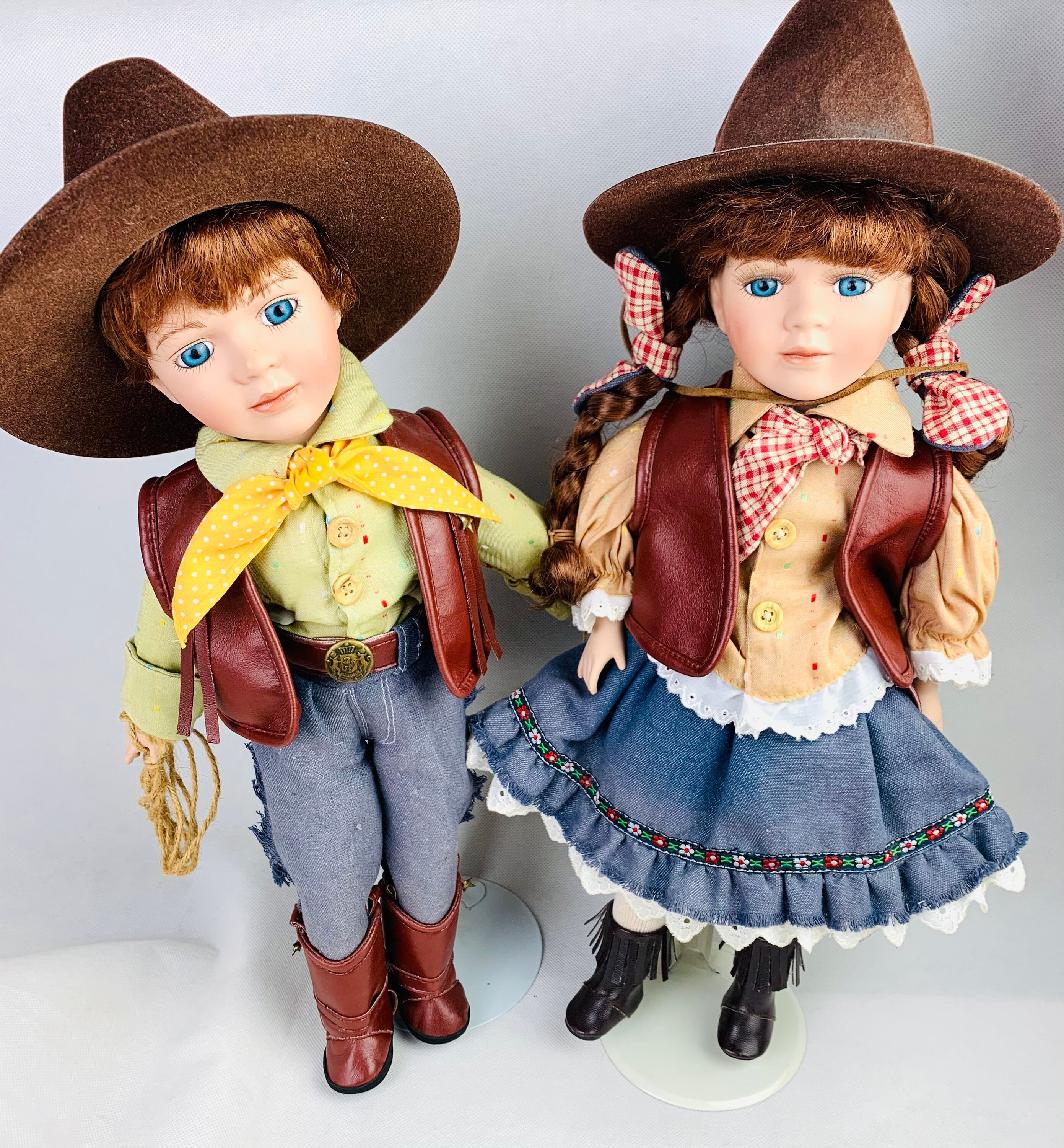 cowgirl porcelain doll