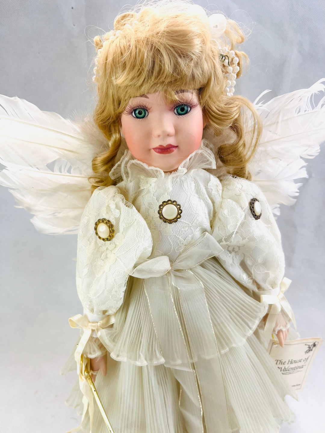 【lanp】 Realistic White Porcelain Doll Vintage French Porcelain Doll