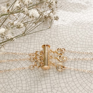 Gold Filled Schichtverschluss: Multi Strand Halskette Detangler
