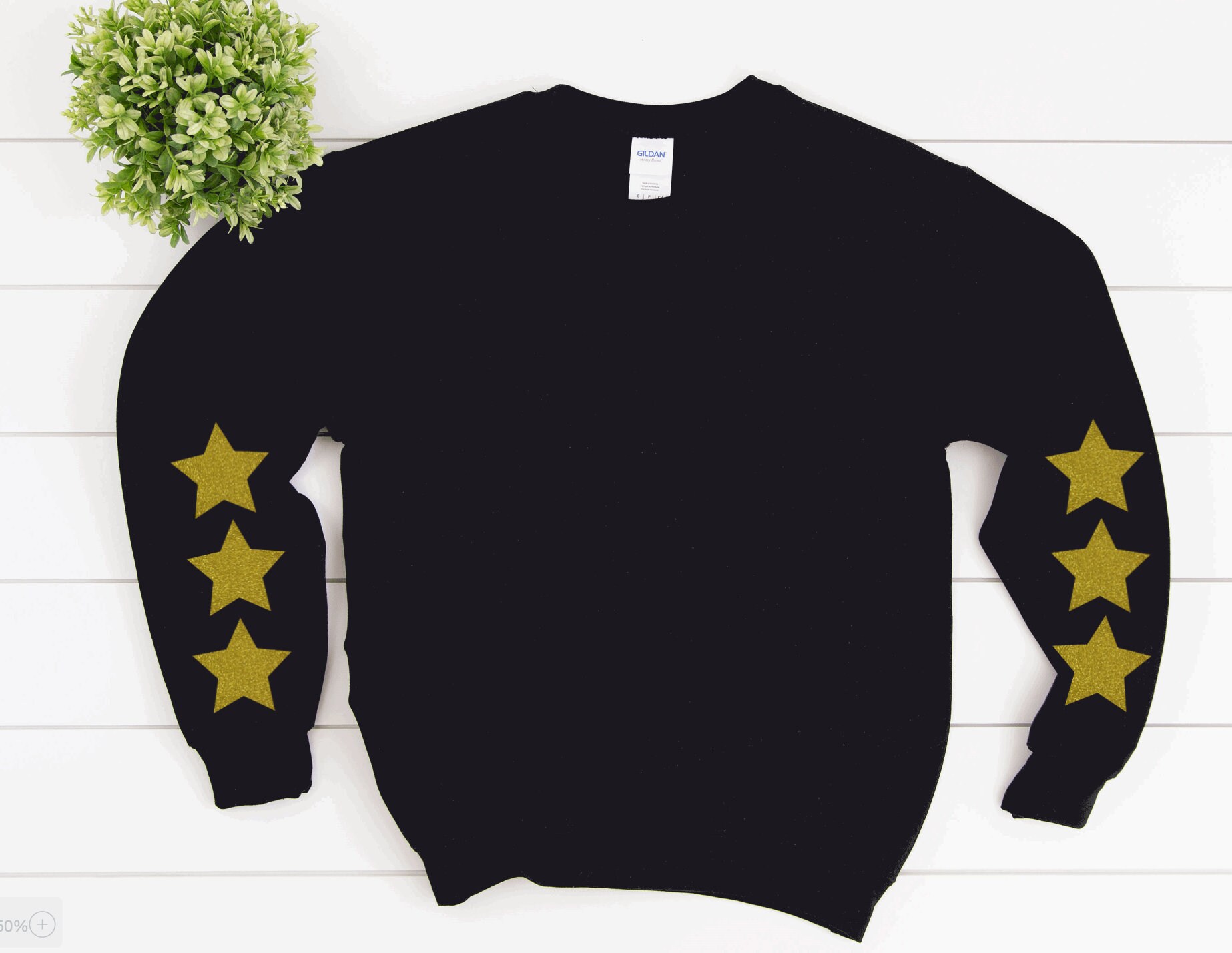 Star Sleeve Sweatshirt/ Stars/ Crewneck/ Glitter Star Sleeve/ Etsy