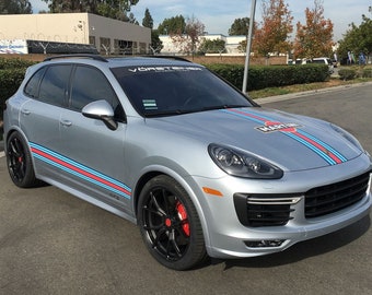 Ensemble d’autocollants personnalisés pour Porsche Cayenne Gts Martini-Car Graphics Set