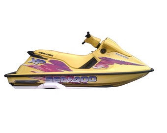 Kit gráfico Sea-doo XP: decalques de restauração 1995-1996