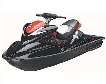Sea-doo RXP 255 Dekaler: Svart & Röd Grafiksats