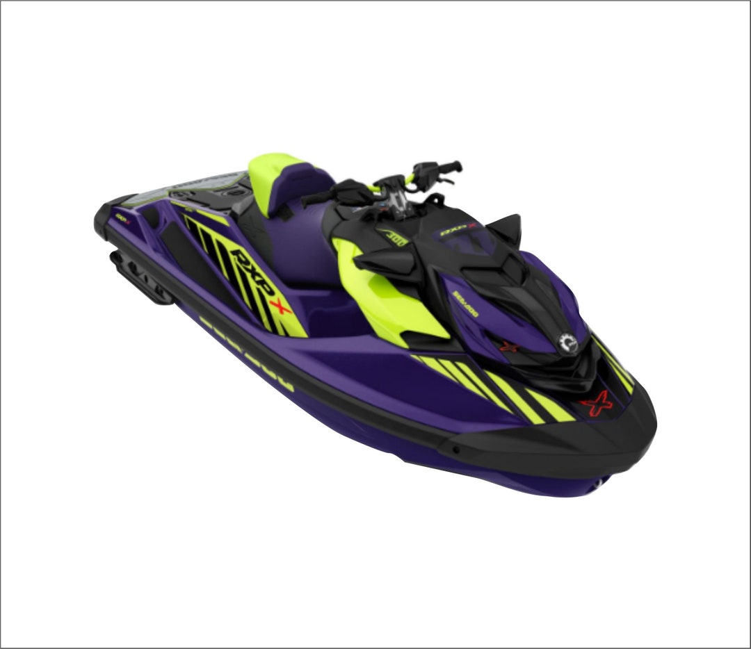 Sea-doo Rxp X 300 Decals: Purple & Neon Yellow Graphics Kit - Etsy