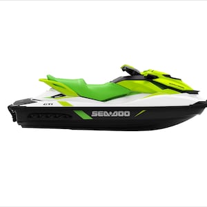 Sea-doo Gti 130 Pro 2019: Yellow & Green Graphic Decals Kit