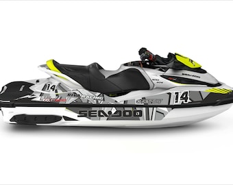 Sea-doo RXT 300 Decals: Grey Camo Graphics Kit (2016)