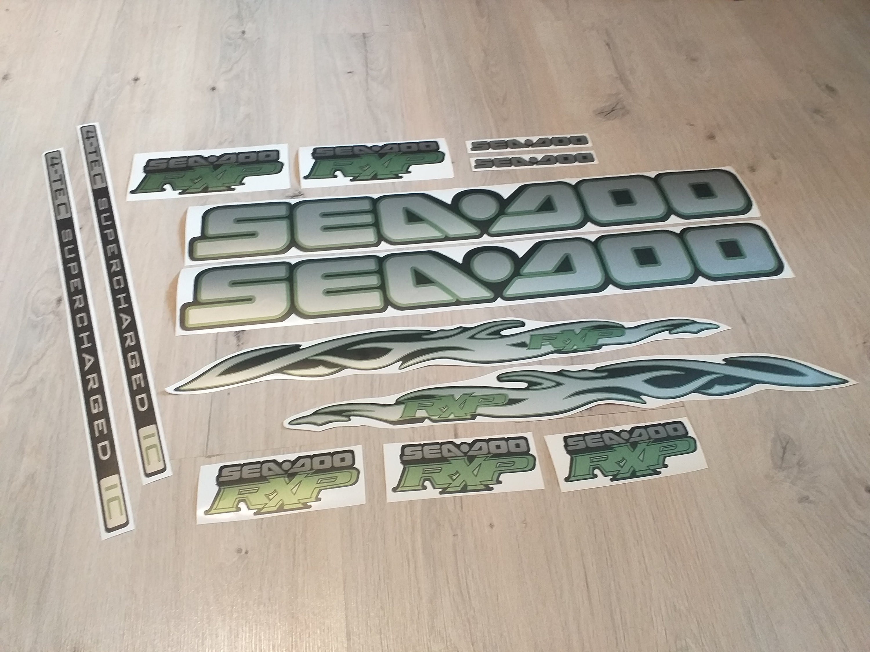 Sea-doo Rxp 215 Supercharged Green Graphics Kit (2004-2007) - Etsy