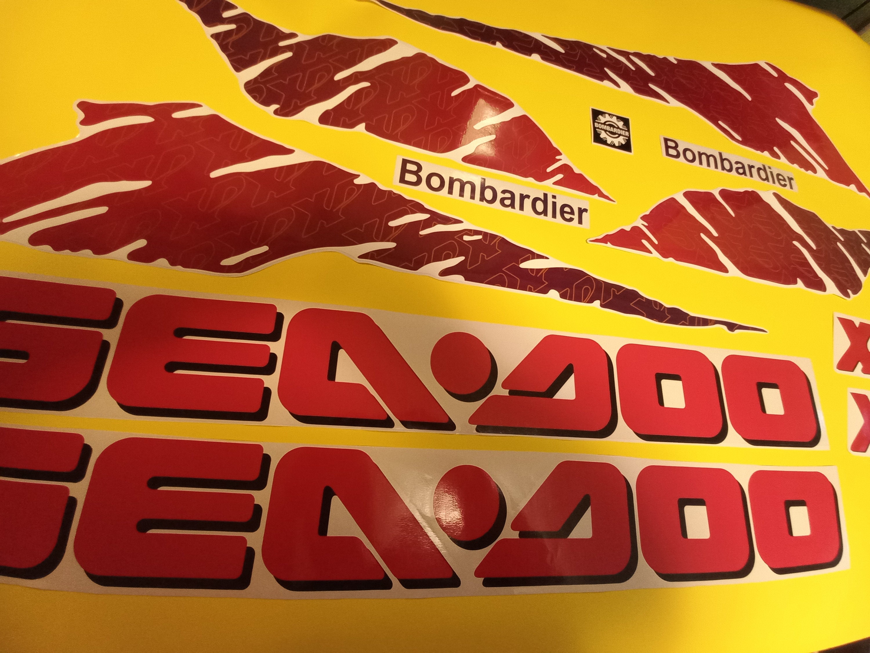 Custom Stickers Set for Sea-doo Xp-model 1994 Restoration Graphics