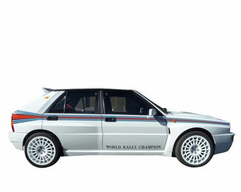 Ensemble d’autocollants personnalisés pour Lancia Delta Integrale&quot;Martini Stripes »-Car Graphics Set