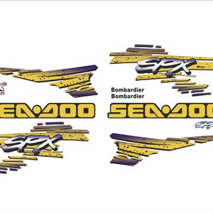 Custom Stickers Set for Sea-doo SPX Bombardier-model 1998 Restoration ...