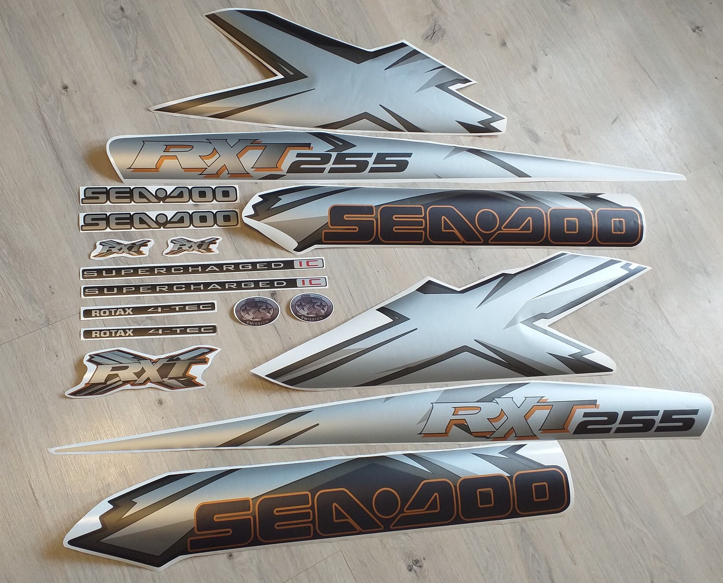 Sea-doo Rxt-x 255 モデル 2008-2009 用ステッカーセット 
