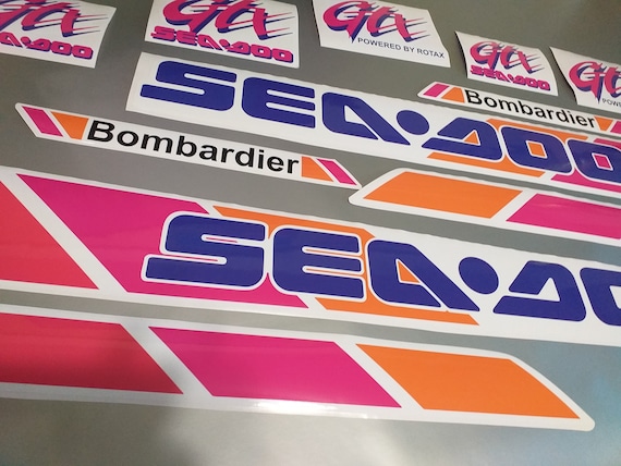 Custom Stickers Set for Sea-doo Gtx Bombardier 1993 -graphics