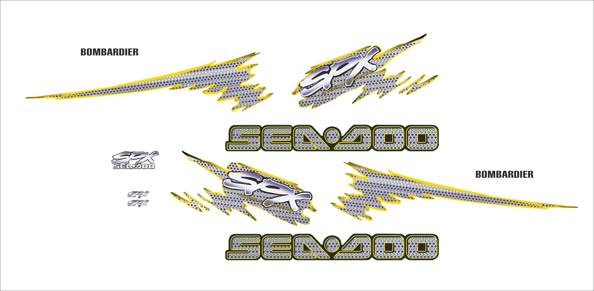 Custom Stickers Set for Sea-doo SPX Bombardier-model 1999 Restoration ...