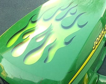 ジョンディア ミニトラクター用ステッカーセット「Flames-racingスタイル」グラフィックデカールキット