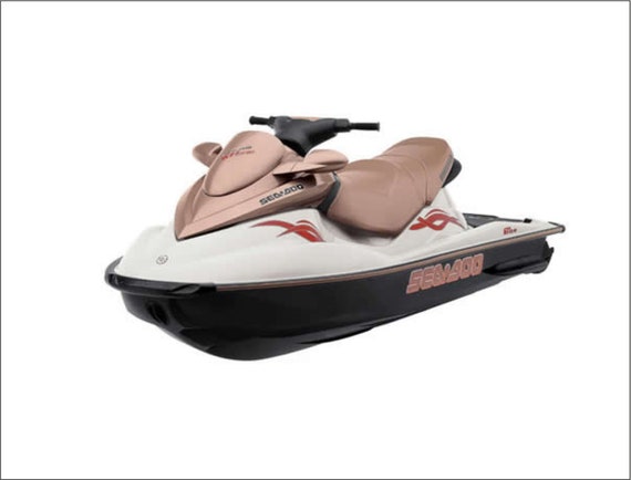 SBU Jet Ski Cover For Seadoo GTI (2001-2005) – Gray/Black 600D Marine Polyester, Includes Straps & Bag