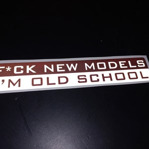 Adesivo riflettente - Fanculo i nuovi modelli, sono della vecchia scuola