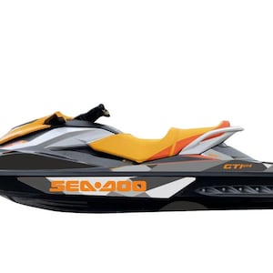 Sea-doo GTI SE 130 Decals Kit: Orange Grey Black Graphics (2014-2016)