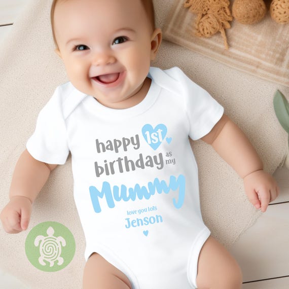 Happy 1st Birthday as My Mummy Love You Lots Baby Bodysuit