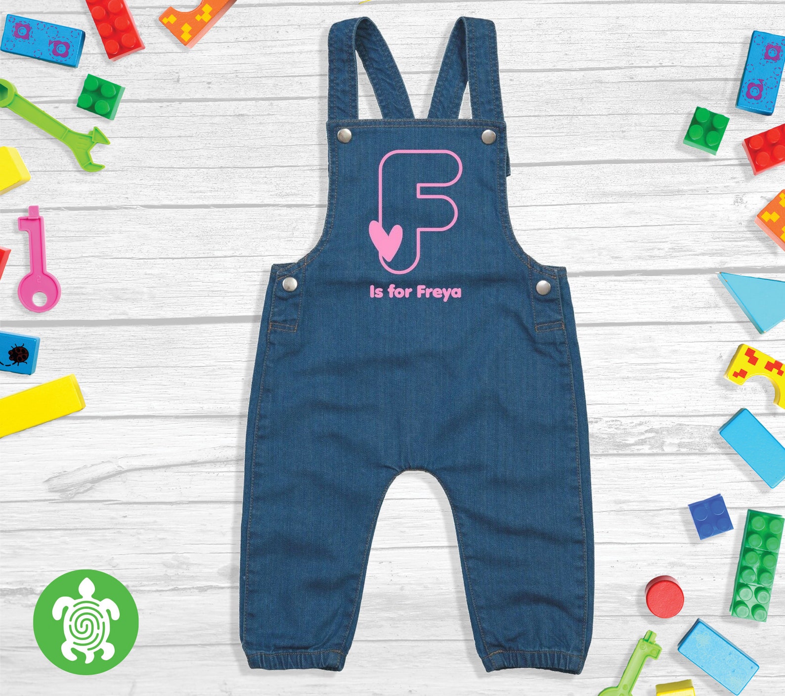 Personalised Baby Toddler Printed Denim Dungarees Etsy