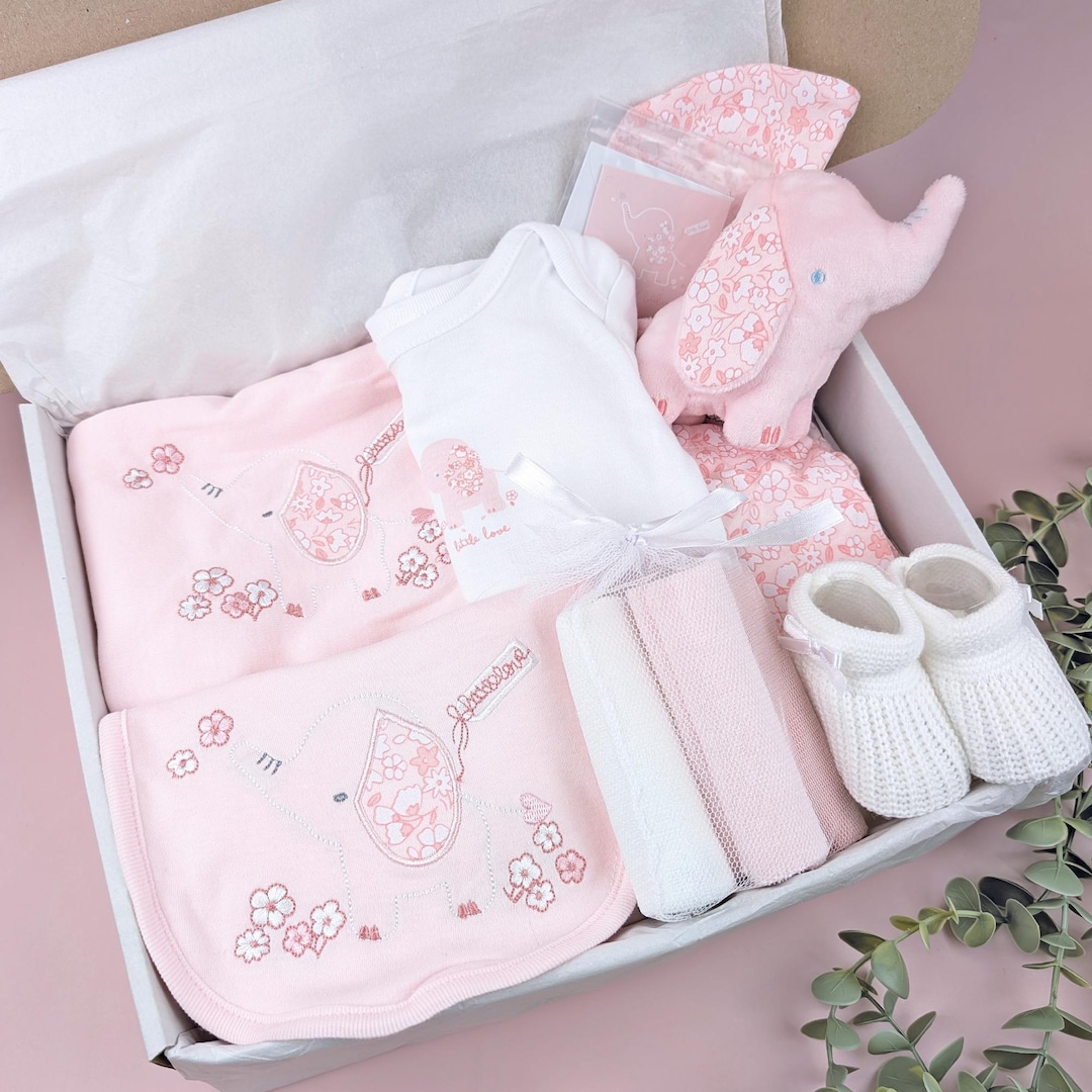Pink Baby Girl 10 Piece Gift Set | Baby Hamper | Baby Girl Hamper ...