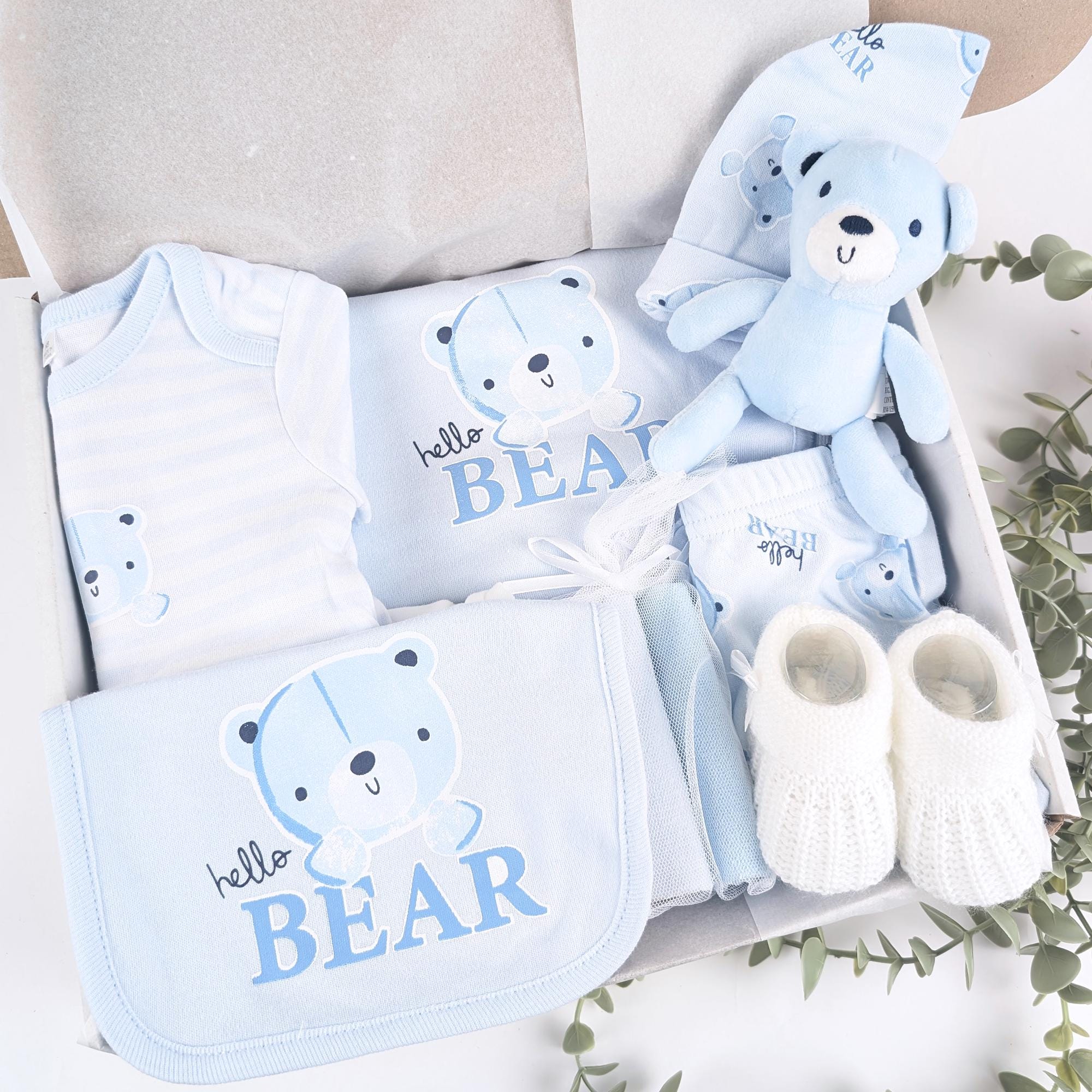 Baby Blue Newborn Baby 10 Gift Set | Baby Hamper | Baby Shower | Baby ...