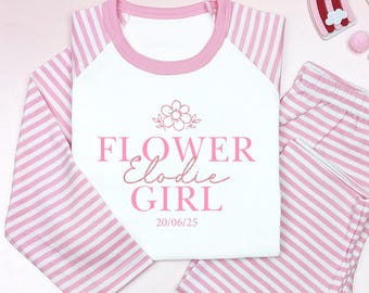 Flower Girl Bridesmaid Wedding Glitter Name flower, Special Occasion, Kids Outfit, Morning Set, Custom Cotton Clothing, Tight-fitting style