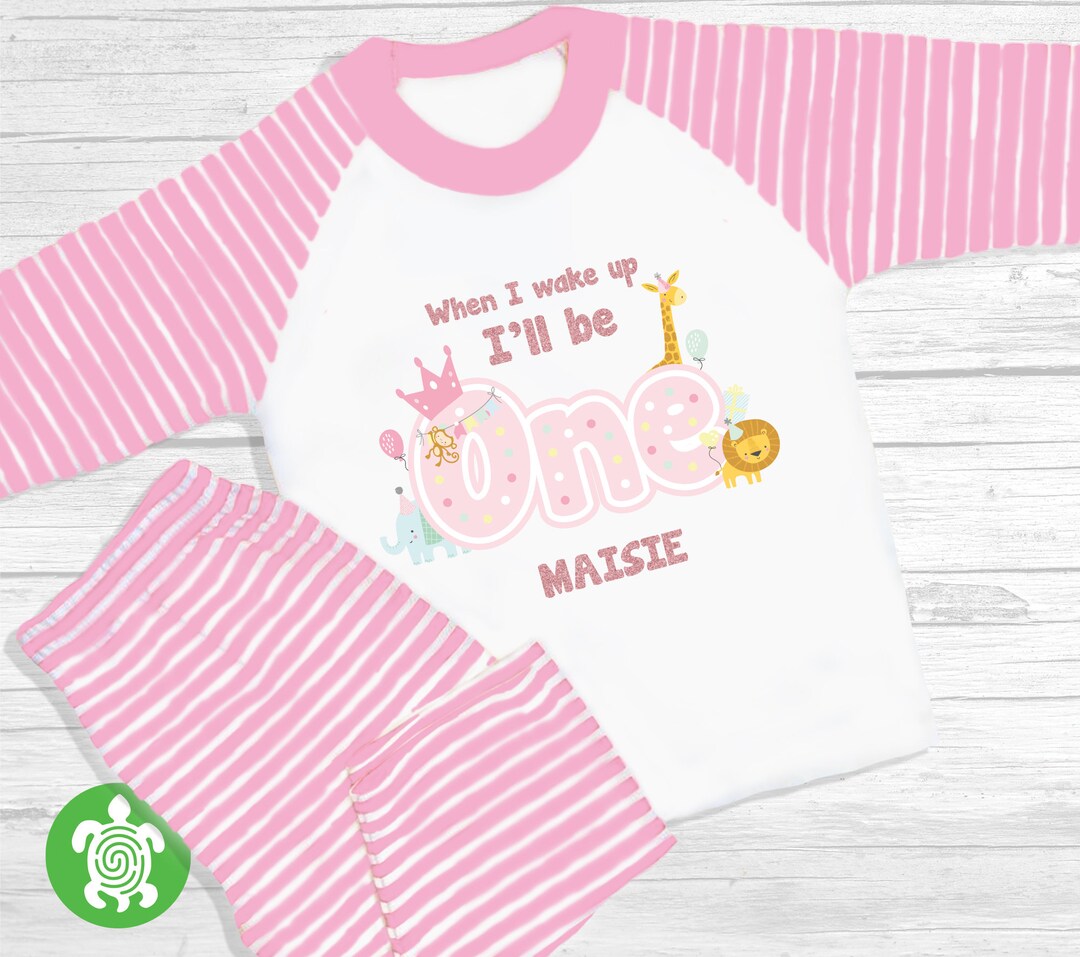 Animal Themed 1st 2nd 3rd, Personalised Birthday Girl Pyjamas, When I Wake up I