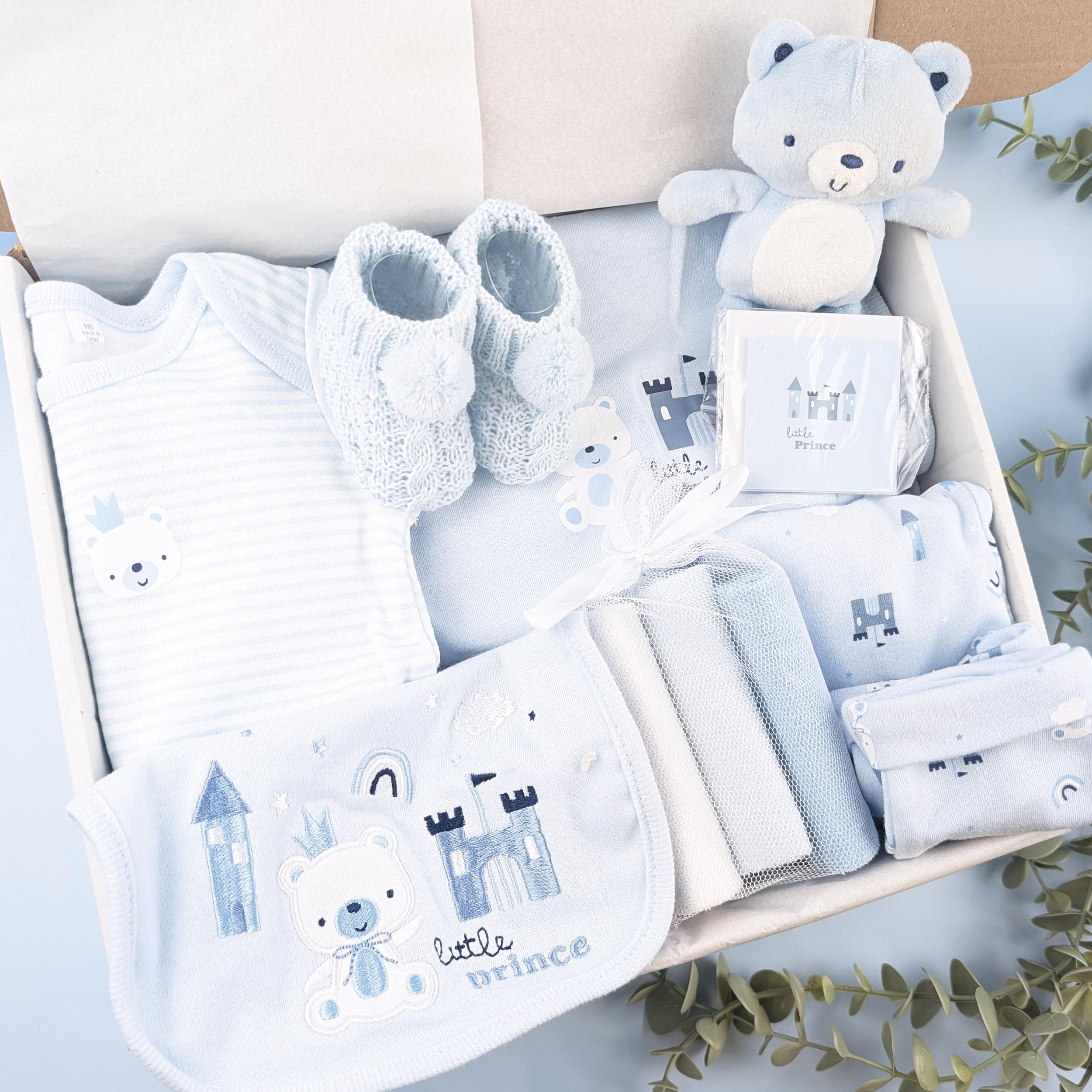 Baby Blue Newborn Baby 10 Gift Set | Baby Hamper | Baby Shower | Baby ...