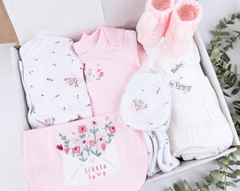 Baby Girl Pink Gift Set | Baby Hamper | Baby Girl Hamper | Baby Shower | Baby Sleepsuit | Baby Gift | Newborn Gift | Newborn Baby Set