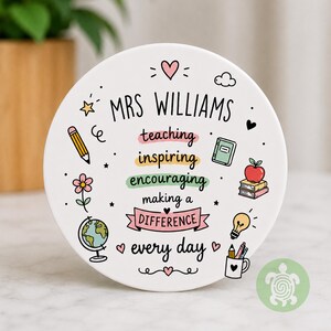 Personalised Bright Teachers Mug, Thank You Gift, Teacher Mug With Name, Teacher Appreciation, Gift End of Term, Gift Class Gift, image 7