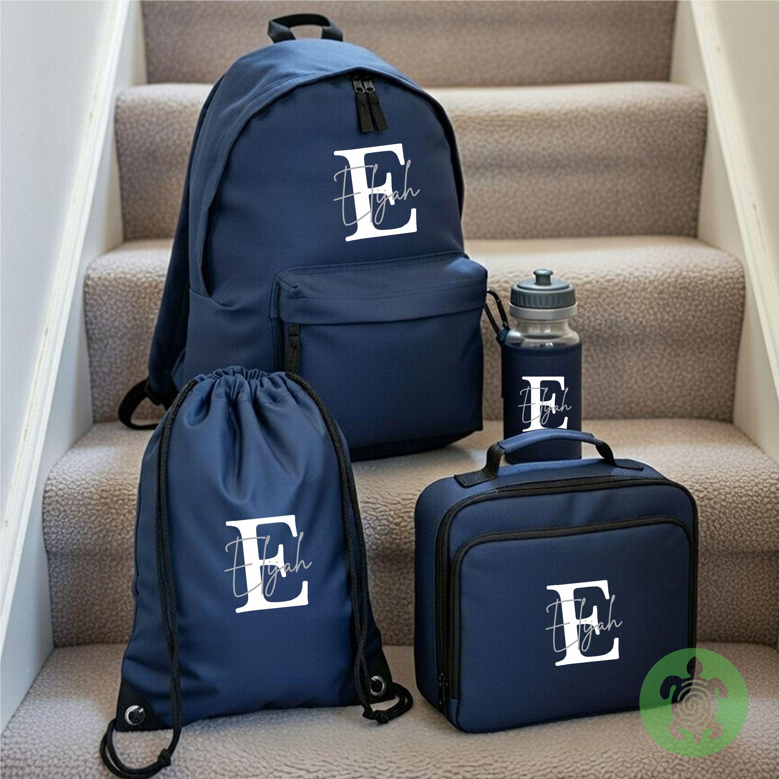 Personalised Back to School Essential Child's Sky Blue Rucksack With ...