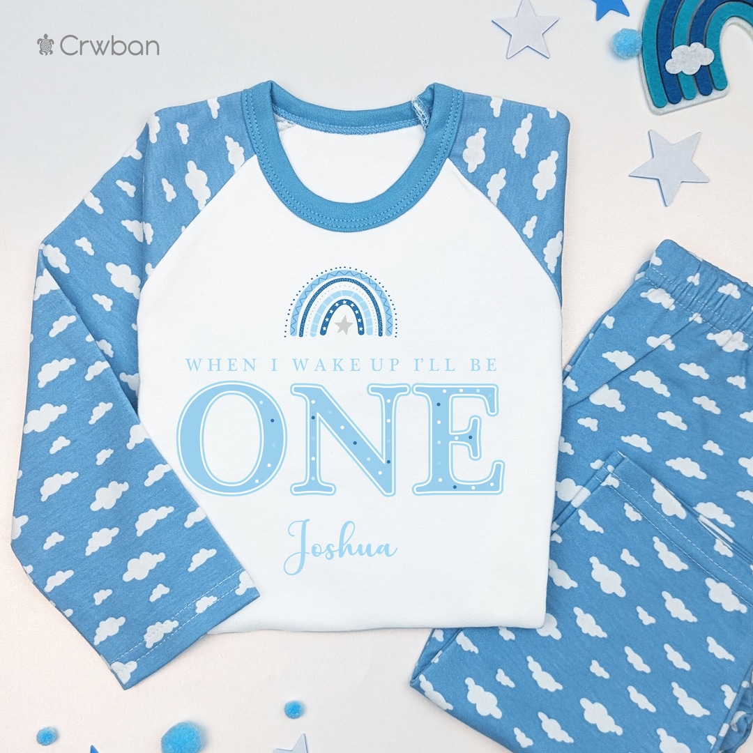 Buy Blue Rainbow Birthday Boy Children Toddler Personalised