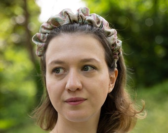 Reworked Floral Headband; Hair Scrunchie