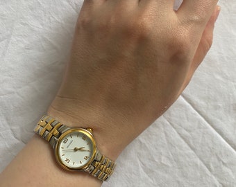 Roman Numeral Watch; 90s Two Tone Watch