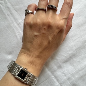 Silver Look Ladies Watch; Vintage Bracelet Watch
