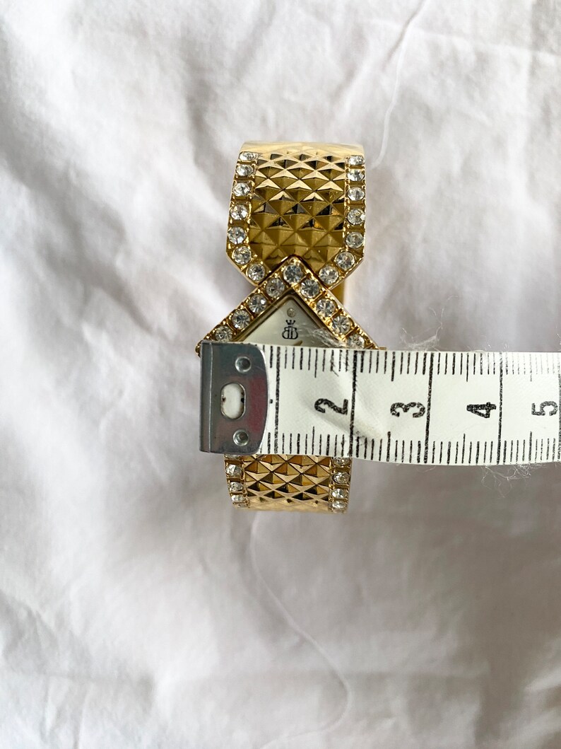 Vintage Bracelet Watch Square Stone Watch image 3