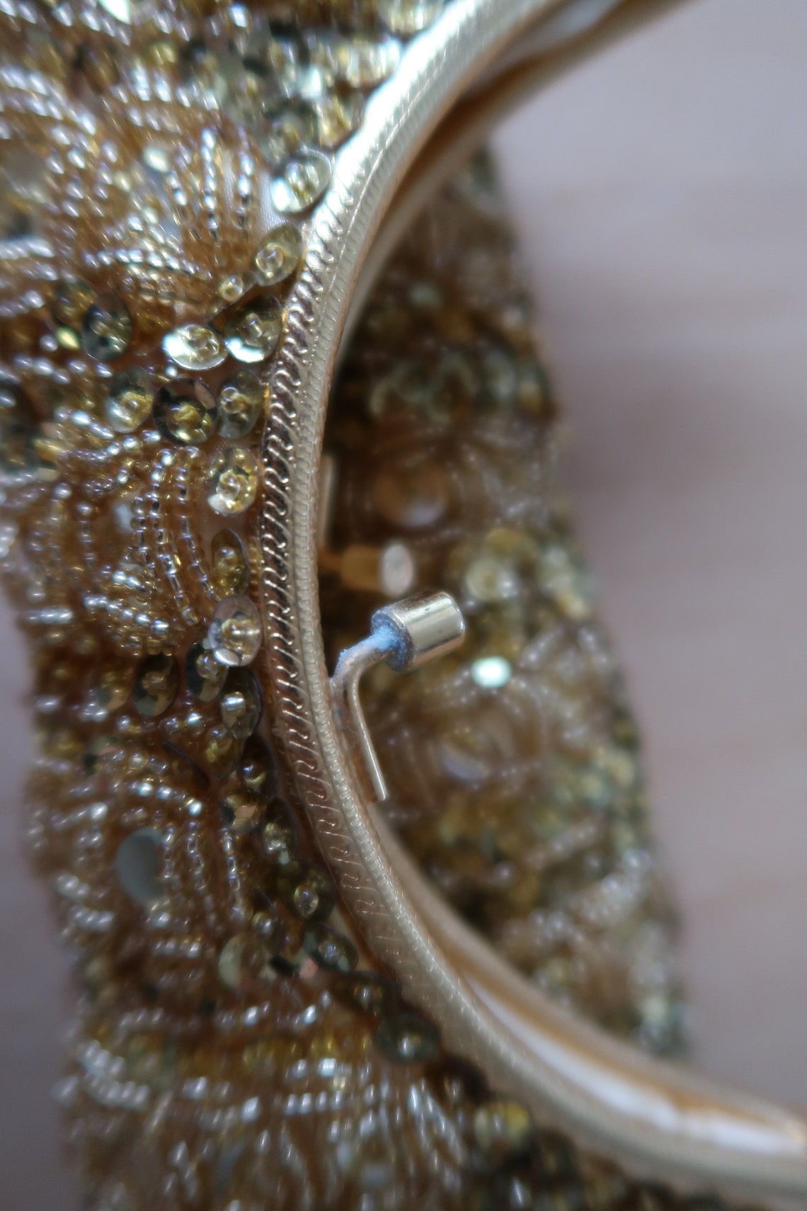 Handmade Sequined Beaded Evening Bag Vintage Yellow Beaded Etsy