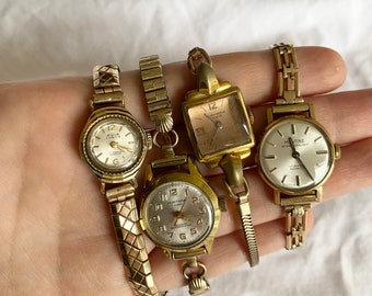 Les montres-bracelets vintage NE FONCTIONNENT PAS ; Montres élégantes vintage pour femmes