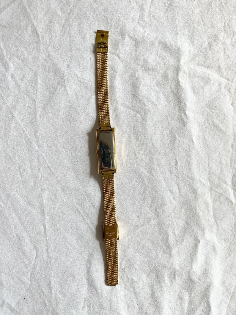 Vintage Dainty Watch Rectangular Thin Watch image 6