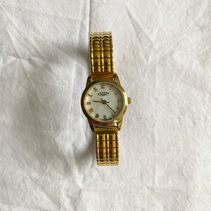 Elasticated Roman Numeral Watch Braided Rotary Watch image 3