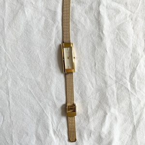 Vintage Dainty Watch Rectangular Thin Watch image 3